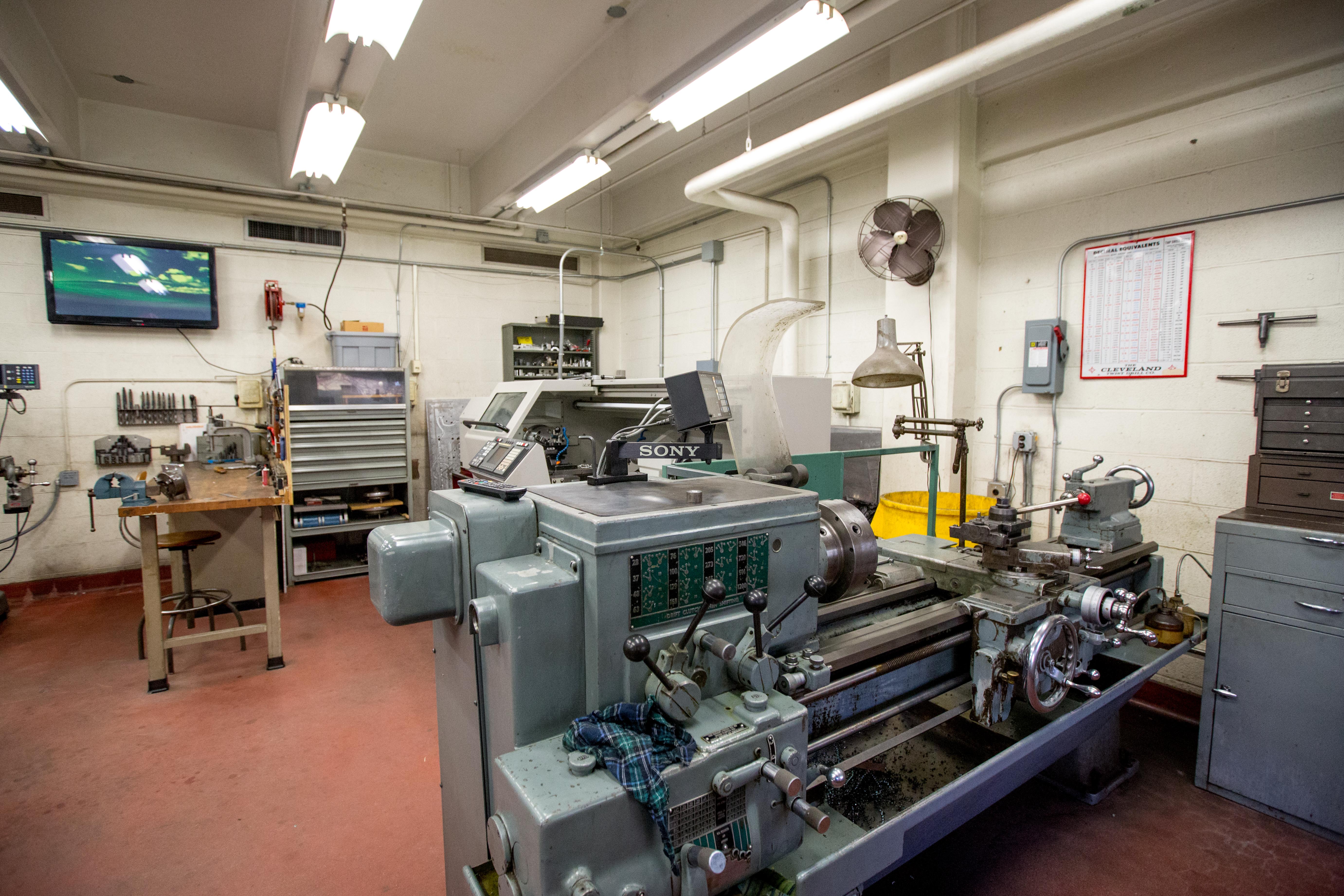 Lab machinery inside Malott Hall on KU campus in Lawrence