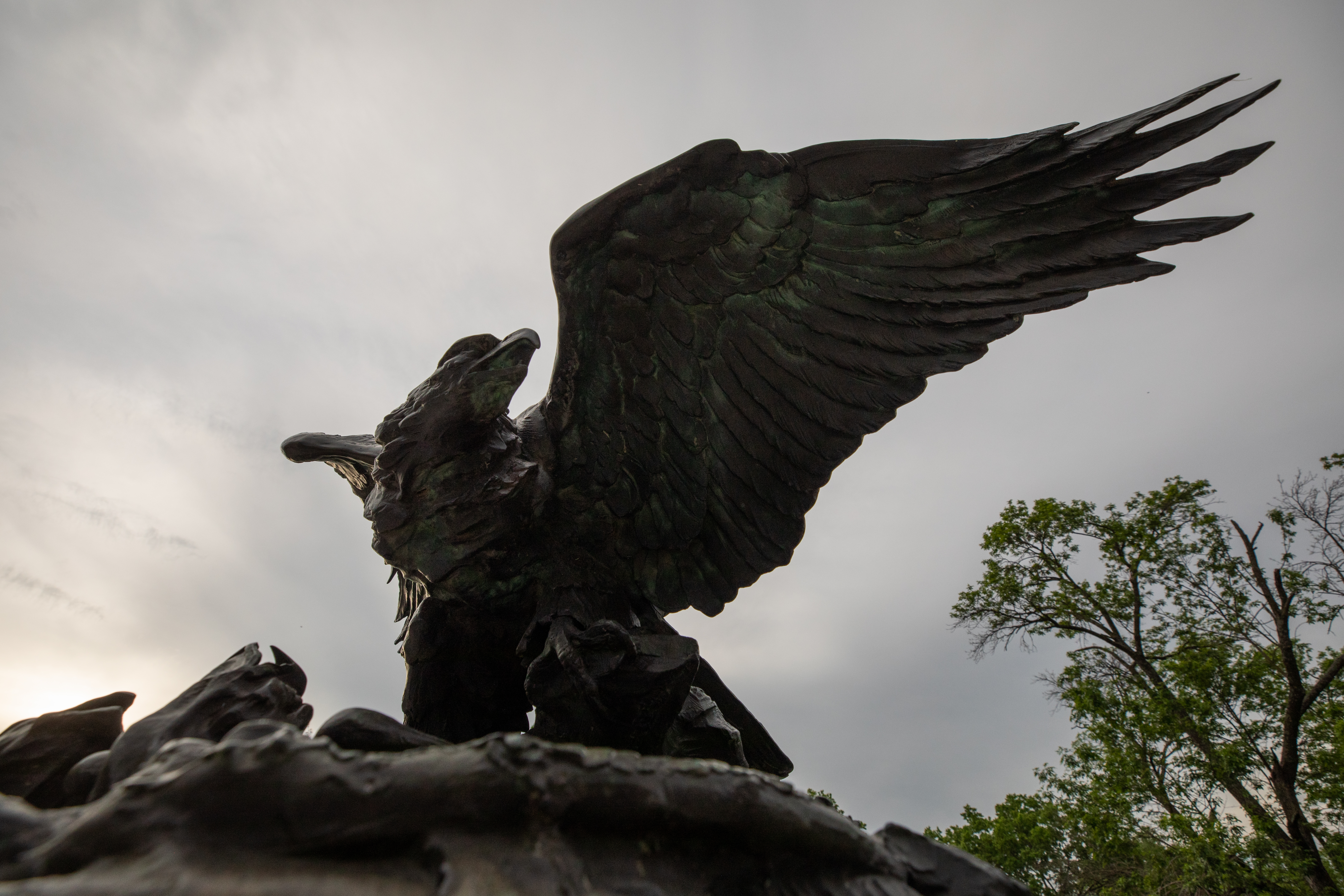 A closeup of the Victory Eagle