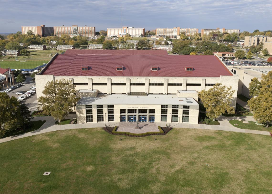 Aerial view of Allen Fieldhouse