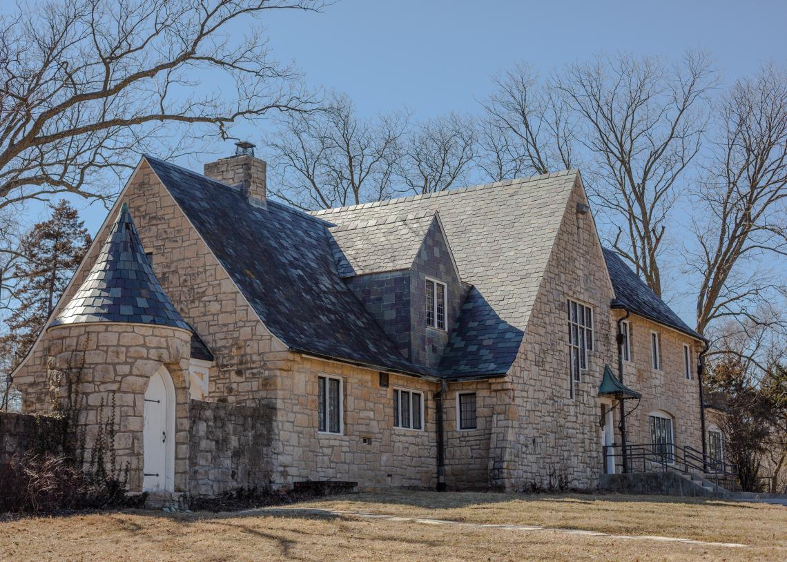 Tudor-style house on KU Lawrence Campus that houses the Max Kade Center for German-American Studies