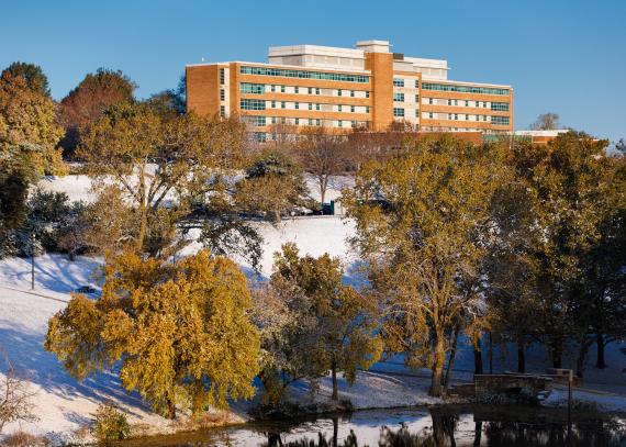 Joseph R. Pearson Hall in winter