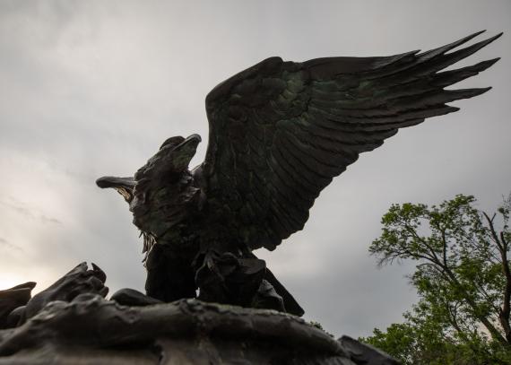 A closeup of the Victory Eagle