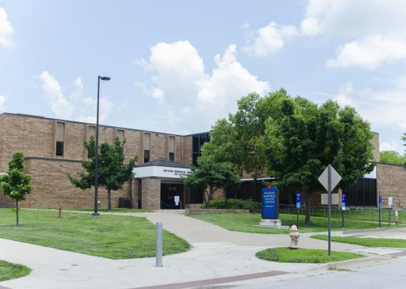 An exterior shot of Watkins Health Services building